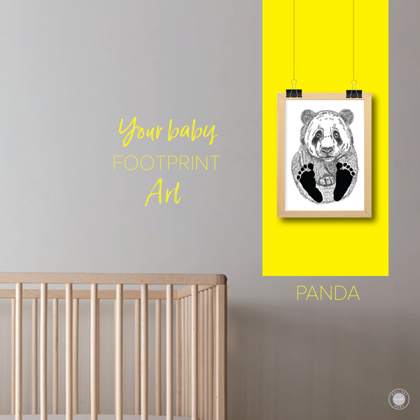 BABY FOOTPRINT ART: PANDA