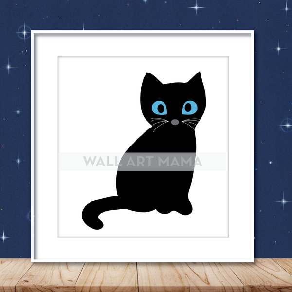 BLUE EYE BLACK CAT