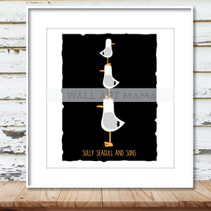 SULLY SEAGULL AND SONS TEA TOWEL DESIGN